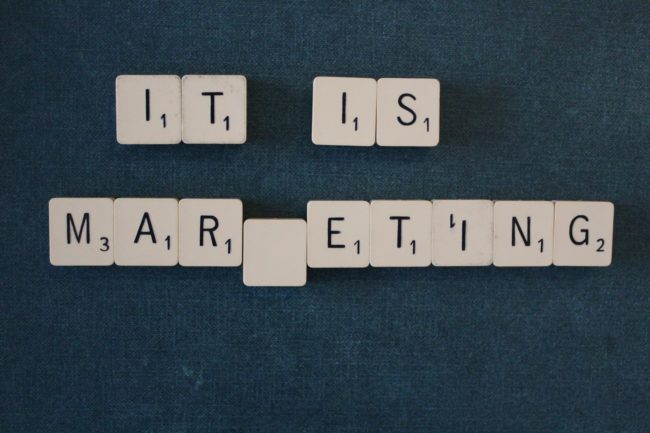 DS – What is a lead worth? Scrabble pieces spelling out "IT IS MAR_ETING"
